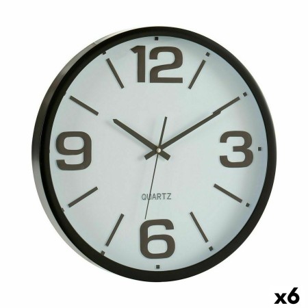 Wall Clock White Black Crystal Plastic 40 x 5 x 40 cm (6 Units) by Gift Decor, Wall Clocks - Ref: S3623311, Price: 61,19 €, D...