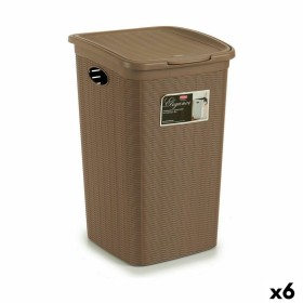 Laundry basket Alexandra House Living Urban Beige Hemp Metal Fir wood | Tienda24 - Global Online Shop Tienda24.eu