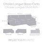 Funda para chaise longue de brazo corto derecho Eysa BRONX Gris oscuro 110 x 110 x 310 cm de Eysa, Sofás - Ref: D1607115, Pre...