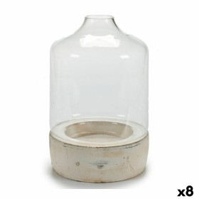 Bougeoir Transparent Pierre Verre 15,2 x 22,5 x 15,2 cm (8 Unités) de Gift Decor, Bougeoirs et chandeliers - Réf : S3623322, ...