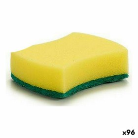 Spugna Giallo Verde Fibra sintetica 10 x 3 x 7,5 cm (96 Unità) di BigBuy Home, Pagliette e spazzole per pulire - Rif: S362336...