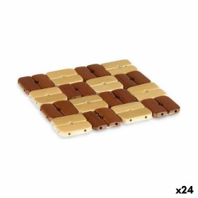 Individuais Conjunto Quadrado Bambu Castanho 13 x 2 x 13 cm (24 Unidades) de Kinvara, Toalhas de mesa individuais - Ref: S362...