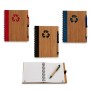 Spiral Notebook with Pen Bamboo 1 x 18 x 14 cm (12 Units) by Pincello, Wirebound Notebooks - Ref: S3623421, Price: 21,66 €, D...