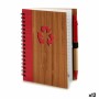 Spiral Notebook with Pen Bamboo 1 x 16 x 12 cm (12 Units) by Pincello, Wirebound Notebooks - Ref: S3623422, Price: 20,32 €, D...