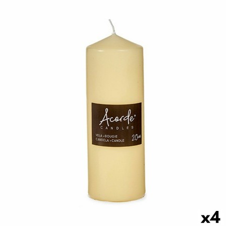 Candle Cream 7 x 19,7 x 7 cm (4 Units) by Acorde, Candles - Ref: S3623458, Price: 16,25 €, Discount: %