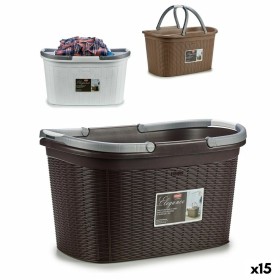 Laundry Basket Stefanplast Elegance Plastic 35 L 57,5 x 29 x 36,5 cm (15 Units) by Stefanplast, Laundry Baskets - Ref: S36234...