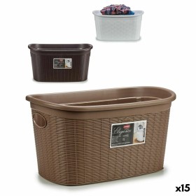 Cesto per i Panni Stefanplast Elegance Plastica 35 L 37 x 26 x 57,5 cm (15 Unità) di Stefanplast, Ceste per la biancheria - R...