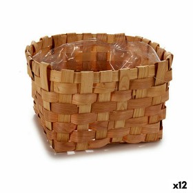 Planter Circular Brown Cane 23 x 12 x 23 cm (12 Units) by Ibergarden, Cachepots - Ref: S3623534, Price: 34,24 €, Discount: %