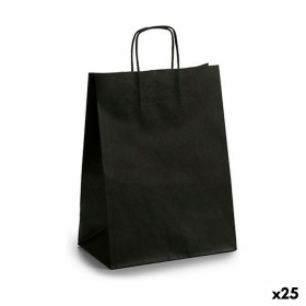 Paper Bag 24 x 12 x 40 cm Black (25 Units) by Pincello, Gift boxes and bags - Ref: S3623543, Price: 12,69 €, Discount: %