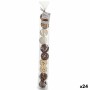 Boule Décorative Blanc Marron Noir Naturel (24 Unités) de Gift Decor, Objets de décoration - Réf : S3623544, Prix : 42,60 €, ...