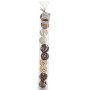 Boule Décorative Blanc Marron Noir Naturel (24 Unités) de Gift Decor, Objets de décoration - Réf : S3623544, Prix : 42,60 €, ...