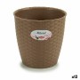 Planter Stefanplast Brown Plastic 19 x 17,5 x 19 cm (12 Units) by Stefanplast, Cachepots - Ref: S3623601, Price: 27,78 €, Dis...