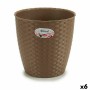 Vaso Stefanplast Marrone Plastica 24 x 22,5 x 24 cm (6 Unità) di Stefanplast, Cachepot - Rif: S3623604, Prezzo: 22,28 €, Scon...