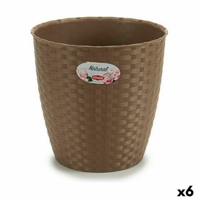 Planter Stefanplast Brown Plastic 24 x 22,5 x 24 cm (6 Units) by Stefanplast, Cachepots - Ref: S3623604, Price: 22,28 €, Disc...