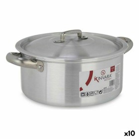 Casserole with lid Silver Aluminium 3 L (10 Units) by Kinvara, Casserole pans - Ref: S3623651, Price: 70,57 €, Discount: %