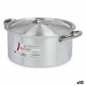 Casserole with lid Silver Aluminium 5 L (10 Units) by Kinvara, Casserole pans - Ref: S3623653, Price: 91,80 €, Discount: %