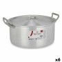 Casserole with lid Silver Aluminium 6,5 L 35 x 16 x 28 cm (6 Units) | Tienda24 - Global Online Shop Tienda24.eu