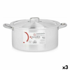 Caçarola com Tampa Prateado Alumínio 12,5 L (3 Unidades) de Kinvara, Caçarolas - Ref: S3623657, Preço: 61,24 €, Desconto: %