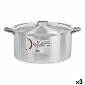 Casserole with lid Silver Aluminium 18 L (3 Units) by Kinvara, Casserole pans - Ref: S3623659, Price: 79,40 €, Discount: %