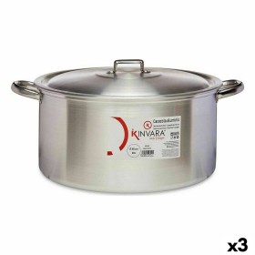 Casserole avec Couvercle Argenté Aluminium 20 L (3 Unités) de Kinvara, Faitouts - Réf : S3623660, Prix : 93,61 €, Remise : %