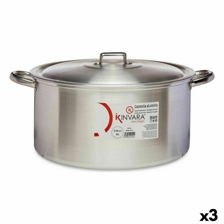 Casserole with lid Silver Aluminium 20 L (3 Units) | Tienda24 - Global Online Shop Tienda24.eu