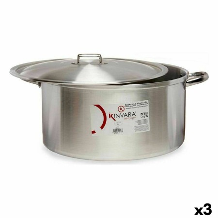 Cacerola Con Tapa Plateado Aluminio 53 x 24 x 43 cm (3 Unidades) de Kinvara, Cacerolas - Ref: S3623661, Precio: 110,15 €, Des...