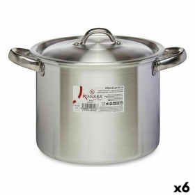 Casserole with Lid Ø 20 cm Silver Aluminium (6 Units) by Kinvara, Stockpots - Ref: S3623665, Price: 57,18 €, Discount: %