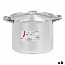 Casserole with Lid Silver Aluminium 31 x 20 x 24 cm (6 Units) by Kinvara, Stockpots - Ref: S3623666, Price: 59,44 €, Discount: %