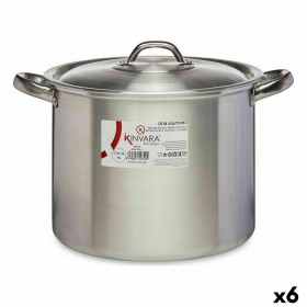 Casserole with Lid Ø 24 cm Silver Aluminium (6 Units) by Kinvara, Stockpots - Ref: S3623667, Price: 66,26 €, Discount: %