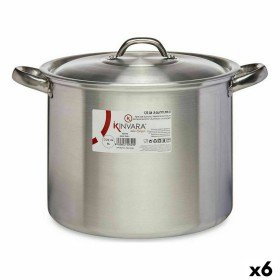 Casserole with Lid Ø 24 cm Silver Aluminium (6 Units) Kinvara - 1