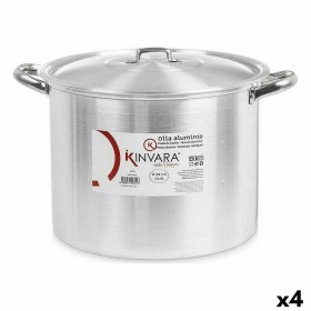 Casserole with Lid Silver Aluminium 38 x 25 x 31 cm (4 Units) by Kinvara, Stockpots - Ref: S3623669, Price: 66,15 €, Discount: %