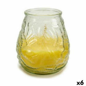 Vela Perfumada Amarelo Transparente Citronela 9 x 9,5 x 9 cm (6 Unidades) Ibergarden - 1