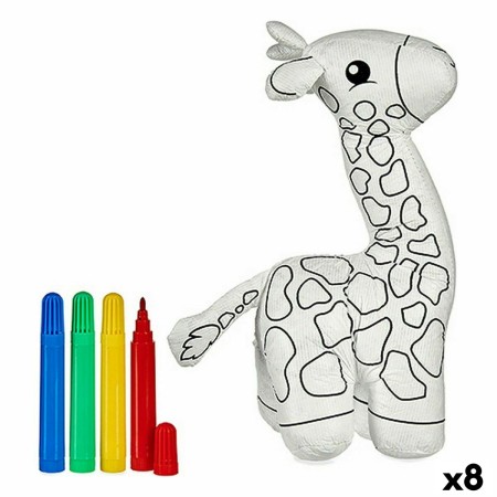 Colouring Plush Giraffe White Black 9 x 23 x 15 cm (8 Units) by Pincello, Painting - Ref: S3623761, Price: 46,06 €, Discount: %