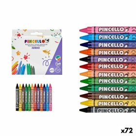 Crayons gras de couleur Jumbo Multicouleur Cire (72 Unités) de Pincello, Craies grasses - Réf : S3623786, Prix : 65,12 €, Rem...