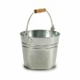 Planter Bucket Silver Wood Zinc 22,5 x 27 x 22 cm (24 Units) by Ibergarden, Cachepots - Ref: S3623814, Price: 60,16 €, Discou...