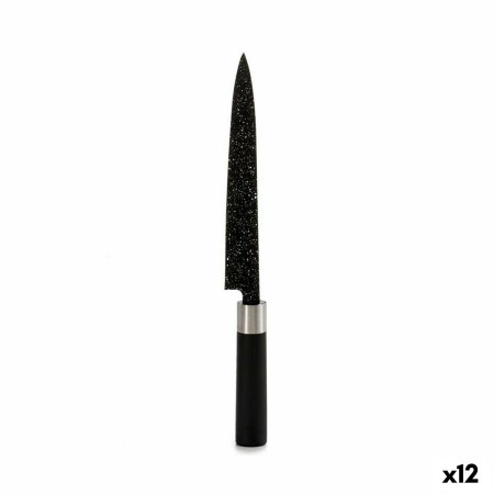 Couteau de cuisine Marbre 3,5 x 33,3 x 2,2 cm Argenté Noir Acier inoxydable Plastique (12 Unités) | Tienda24 - Global Online Shop Tienda24.eu