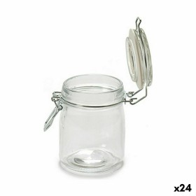 Topf Hermetischer verschluss Durchsichtig Silikon Chrom 150 ml 9 x 9,5 x 6,5 cm (24 Stück) von Vivalto, Lagerung von Lebensmi...