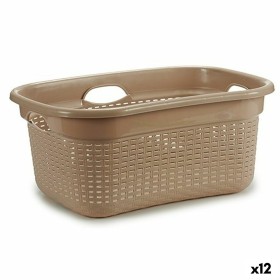 Cesto per i Panni Beige Plastica 25 L 42,5 x 25,5 x 63,5 cm (12 Unità) di Kipit, Ceste per la biancheria - Rif: S3623851, Pre...