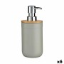 Soap Dispenser Grey Bamboo polypropylene 350 ml (6 Units) | Tienda24 - Global Online Shop Tienda24.eu