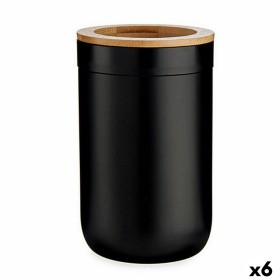 Suporte para a escova de Dentes Castanho Preto Bambu Polipropileno 7,7 x 11,5 x 7,7 cm (6 Unidades) de Berilo, Suportes e dis...