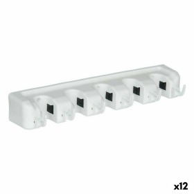 Soporte Utensilios de limpieza Blanco Caucho Polipropileno 4,3 x 8,5 x 6 cm (12 Unidades) de BigBuy Home, Utensilios de limpi...