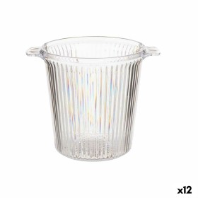 Ice Bucket Stripes Plastic 16,5 x 17 x 21 cm (12 Units) by Leknes, Ice buckets and tongs - Ref: S3623917, Price: 37,73 €, Dis...