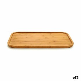 Vassoio per aperitivi Rettangolare Marrone Bambù 36 x 1,5 x 24 cm (12 Unità) di Kinvara, Piatti e teglie - Rif: S3623924, Pre...