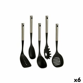 Set di Utensili da Cucina Nero Plastica 8,5 x 35 x 20,5 cm (6 Unità) di Kinvara, Spatole - Rif: S3623966, Prezzo: 68,87 €, Sc...