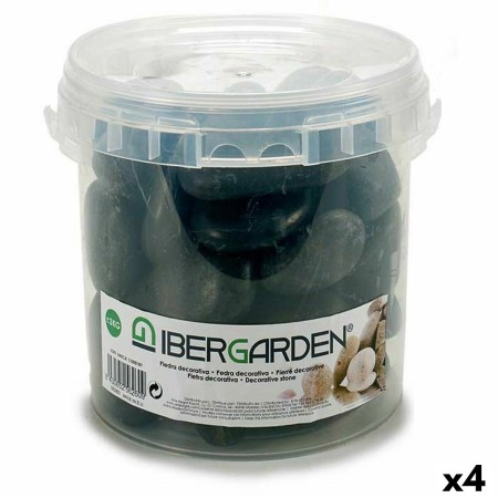 Decorative Stones Large Black 3 Kg (4 Units) by Ibergarden, Decorative Stones - Ref: S3624010, Price: 13,73 €, Discount: %