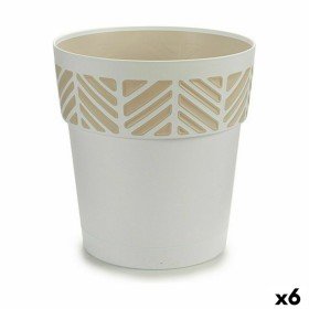 Plant pot Plastiken White Plastic Squared Ø 38 cm | Tienda24 - Global Online Shop Tienda24.eu