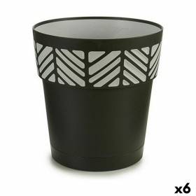 Pot auto-arrosant Stefanplast Orfeo Anthracite Plastique 25 x 25 x 25 cm (6 Unités) de Stefanplast, Pots de fleurs - Réf : S3...