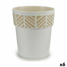 Vaso Autoirrigável Riviera Com reserva de água Taupe Polipropileno Redondo Ø 36 x 33 cm | Tienda24 - Global Online Shop Tienda24.eu