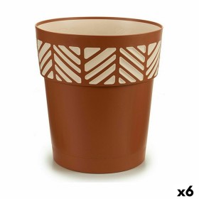 Selbstbewässernder Blumentopf Stefanplast Orfeo Terrakotta Kunststoff 29 x 29 x 29 cm (6 Stück) von Stefanplast, Töpfe - Ref:...