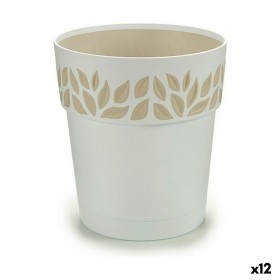 Vaso Autoirrigável Stefanplast Cloe Branco Plástico 15 x 15 x 15 cm (12 Unidades) de Stefanplast, Vasos para flores - Ref: S3...